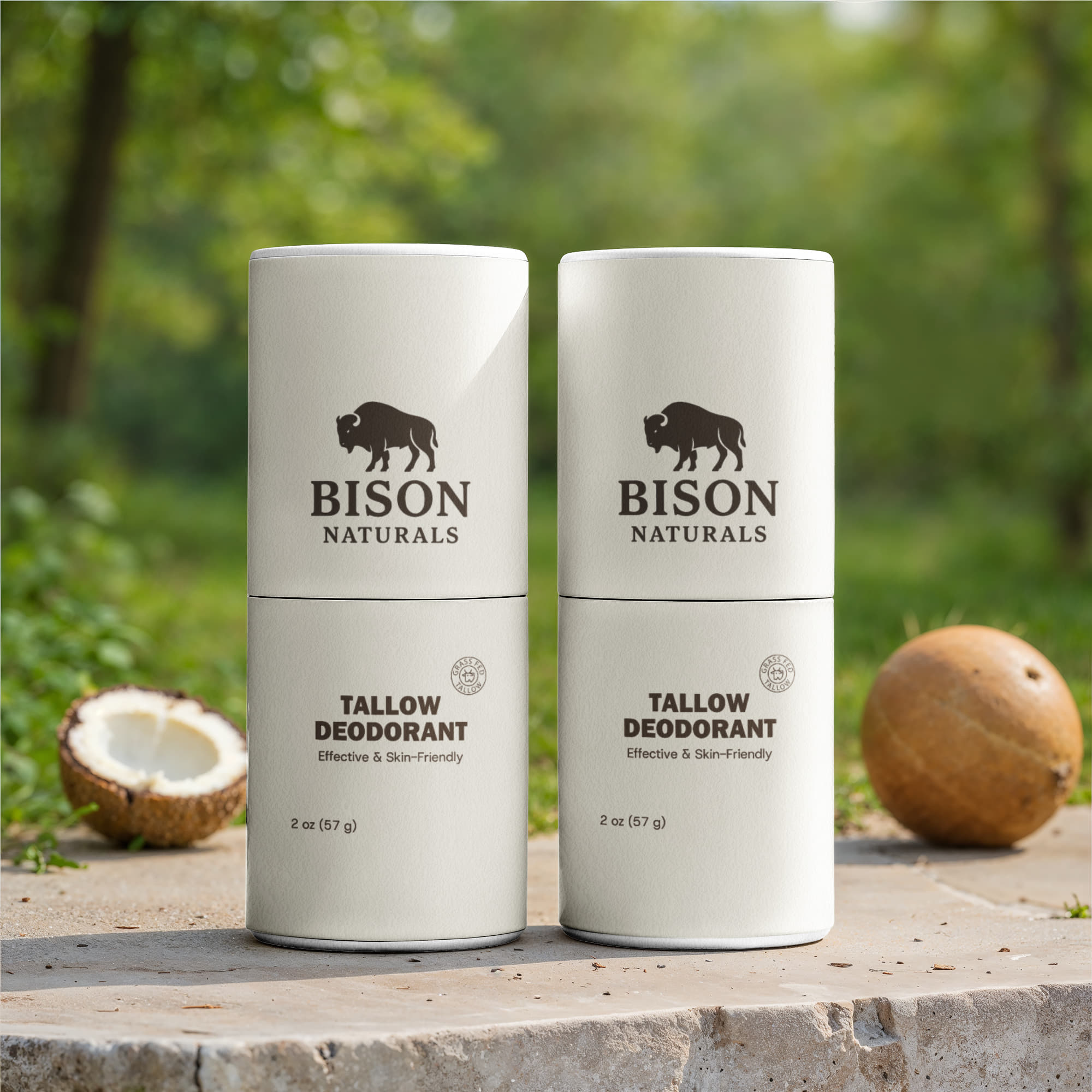 2 Pack Natural Tallow Deodorant Stick