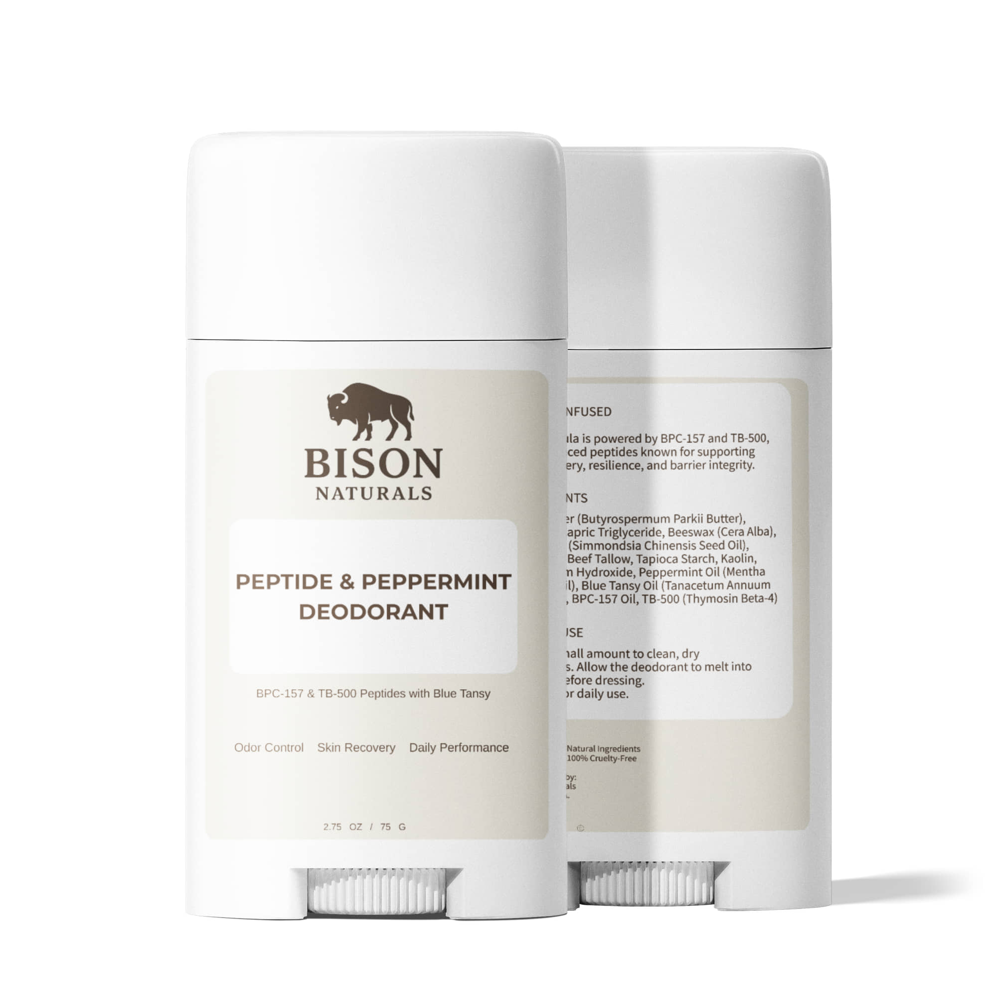 2 Pack Peptide & Peppermint Deodorant